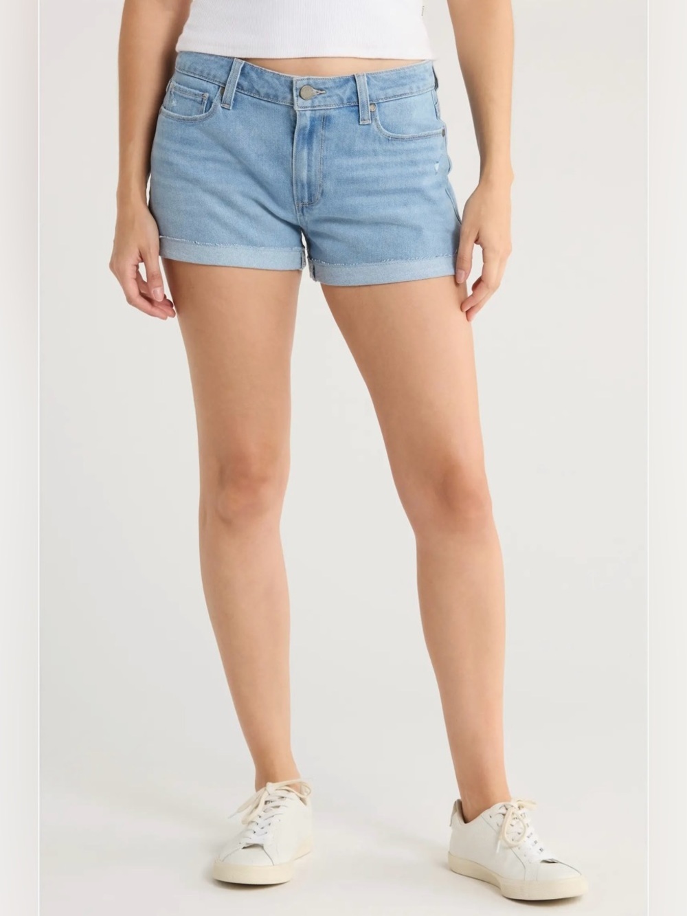 PAIGE Jimmy Jimmy Raw Hem Cuffed Shorts
